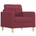 vidaXL Ensemble de canapés 3 Pièces avec coussins Rouge bordeaux Tissu