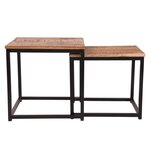 LABEL51 Ensemble de 2 tables basses Twain Bois/Noir