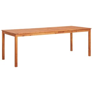 vidaXL Table de jardin 215x90x74 cm Bois d'acacia massif