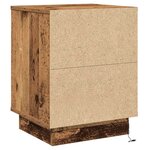 vidaXL Cabinet de chevet avec tiroir Bois Ancien 39 x 34.5 x 50 cm