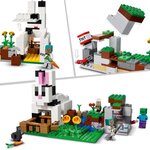 Lego 21181 minecraft le ranch lapin  set de construction  jouet enfants des 8 ans avec figurines dresseur  zombie  animaux