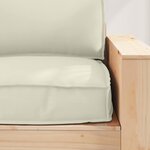 vidaXL Set de coussins de palette 2 Pièces Crème Tissu Oxford