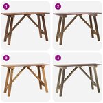 vidaXL Table console 130x40x80 cm bois de récupération mélangé