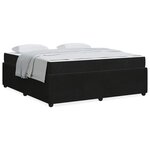 vidaXL Cadre de lit avec matelas Noir 180 x 200 cm Velours