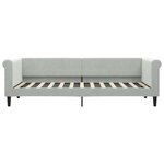 vidaXL Lit de jour avec lit gigogne gris clair 80x200 cm velours