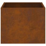 vidaXL Cache-pot de jardin Marron 50 x 32 x 40 cm Acier vieilli
