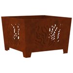 vidaXL Braise Marron 60 x 60 x 40 cm Acier patiné
