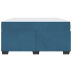 vidaXL Cadre de lit avec matelas Bleu foncé 160 x 200 cm Velours