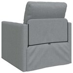 vidaXL Canapé-lit avec coussin Gris clair 74 x 77 x 81 cm tissu