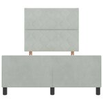 vidaXL Lit à ressorts avec tête de lit Gris clair 120 x 200 cm Velours