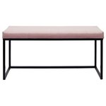 Banc en métal assise en velours giulia