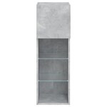 vidaXL Meubles TV avec lumières LED 2 Pièces gris béton 30 5x30x90 cm