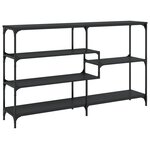 vidaXL Table console noir 160x32x95 cm bois d'ingénierie