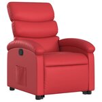 vidaXL Fauteuil inclinable Rouge Similicuir