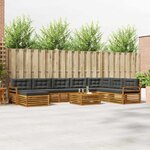 vidaXL Ensemble de canapés d'extérieur 9 Pièces Naturel et Anthracite