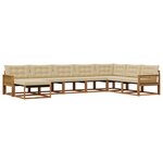 vidaXL Ensemble de canapés d'extérieur 8 pc Naturel et Beige