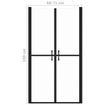 vidaXL Porte de douche ESG transparent (68-71)x190 cm