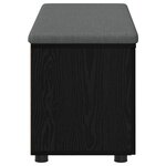 vidaXL Banc d'entrée avec coussin Chêne noir 100 x 38 x 46 cm