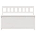 vidaXL Banc Blanc 110x41x76 5 cm Bois de pin massif