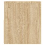 vidaXL Meuble TV avec lumières LED chêne sonoma 90x35x40 cm