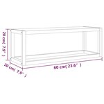 vidaXL Porte-serviette 60x20x20 cm Bois massif de noyer