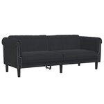vidaXL Ensemble de canapés 3 Pièces noir velours