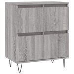 vidaXL Buffets 2 Pièces sonoma gris bois d'ingénierie