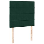vidaXL Sommier à lattes de lit et matelas Vert foncé 80x200 cm Velours