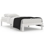 vidaXL Cadre de lit Blanc Bois massif 90x190 cm Simple