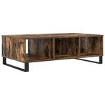 vidaXL Table basse chêne fumé 104x60x35 cm bois d'ingénierie