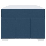 vidaXL Cadre de lit avec matelas Bleu 90 x 200 cm tissu