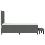 vidaXL Lit à Sommier avec Matelas & Banc Gris Foncé 90x190 cm Tissu