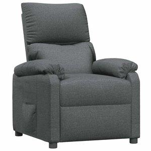 vidaXL Fauteuil inclinable Gris foncé Tissu
