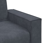 vidaXL Canapé à 2 places Gris foncé 120 cm Velours
