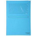 Paquet de 100 chemises à fenetre Forever - 22x31cm - Bleu clair EXACOMPTA