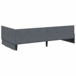 vidaXL Cadre de lit d'angle avec matelas Autre 2 Pièces Gris Velours