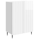 vidaXL Buffet Blanc brillant 66 x 34 5 x 92 cm Bois d'ingénierie