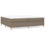 vidaXL Cadre de lit sans matelas taupe 200x200 cm tissu