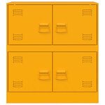 vidaXL Buffet jaune moutarde 67x39x73 cm acier