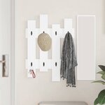 vidaXL Porte-manteau mural Blanc 60 x 3 x 82 cm Bois d'ingénierie