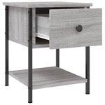 vidaXL Tables de chevet 2 Pièces sonoma gris 34x35 5x45cm bois ingénierie