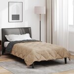 vidaXL Duvet d'été simple Anthracite et Taupe 220 x 135 cm Microfibre