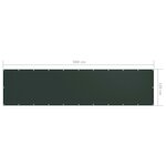 vidaXL Écran de balcon Vert foncé 120x500 cm Tissu Oxford