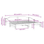 vidaXL Lit de jour et lit gigogne sans matelas 80x200 cm bois massif