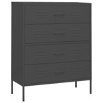 vidaXL Commode Anthracite 80x35x101 5 cm Acier