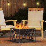 vidaXL Braise Noir 50 x 50 x 35 cm Acier