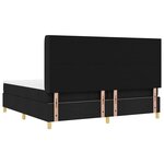 vidaXL Lit à Ressorts avec matelas Noir 200 x 200 cm tissu