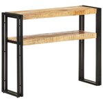 vidaXL Table console 90x30x75 cm Bois de manguier brut