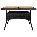vidaXL Ensemble à manger de jardin 9 Pièces Résine tressée et acacia Noir