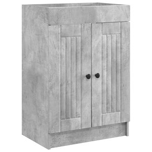 vidaXL Armoire sous évier de salle de bain Gris béton